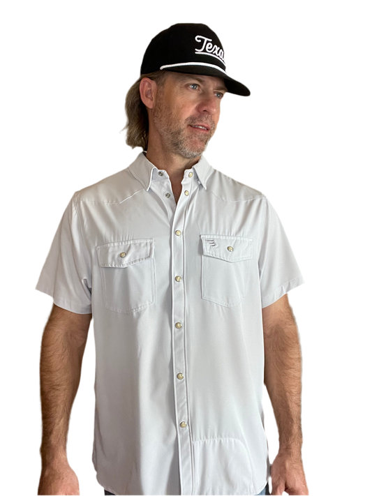 Burlebo | Performance Western Shirt | Light Grey