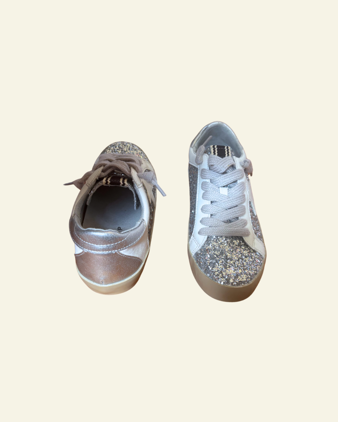 Paris Girls Sneaker | Silver Sparkle