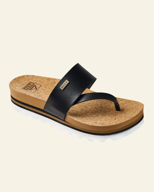 Reef | Cushion Sol Hi Sandal | Black + Tan