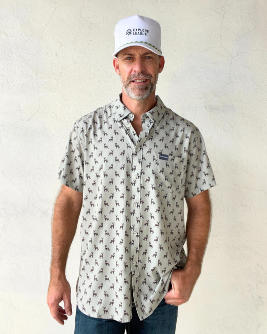 Burlebo | Performance Button Up | Whitetail - Green