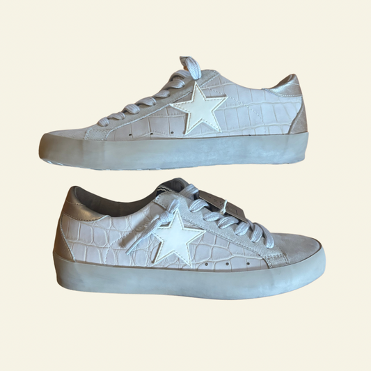 Paula Sneaker | Sand Croco