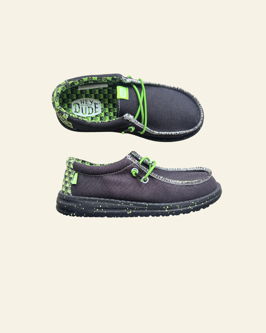 HEYDUDE | Youth | Wally Batik Geo Black-Lime