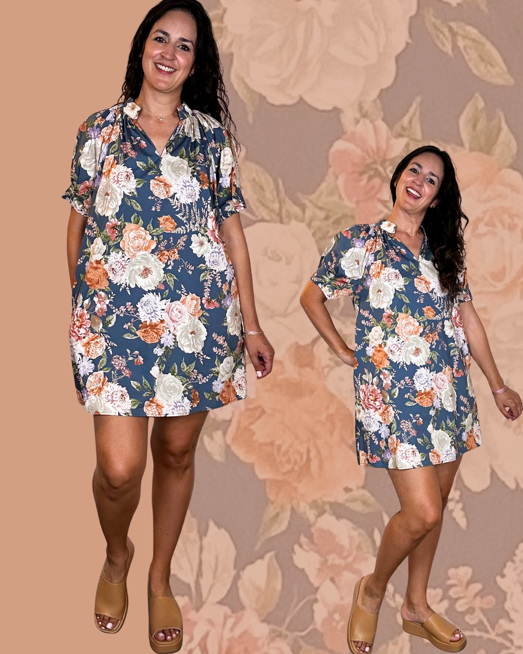 Rose Garden Mini Dress | Slate