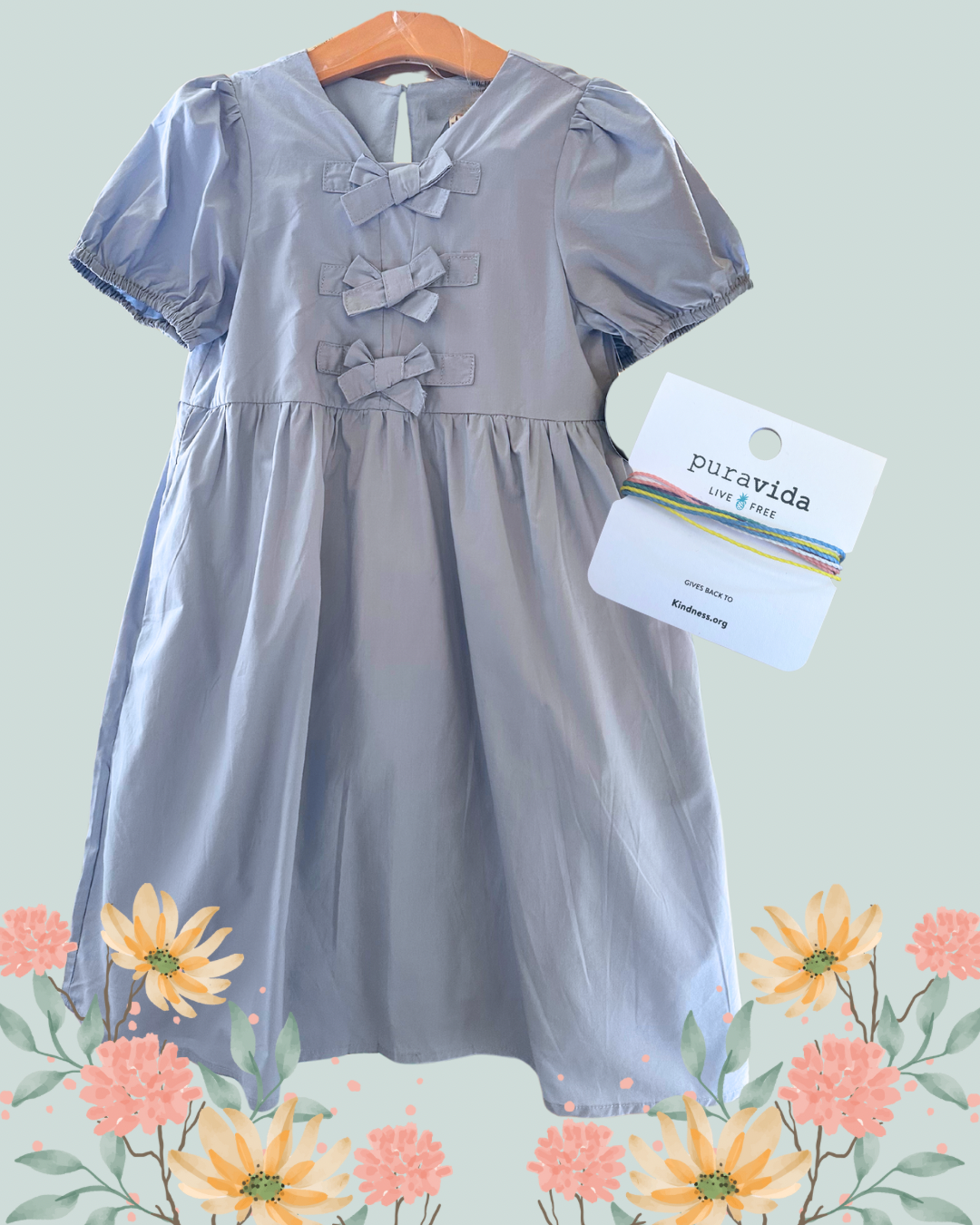 Evelyn Dress | Girls | Light Blue