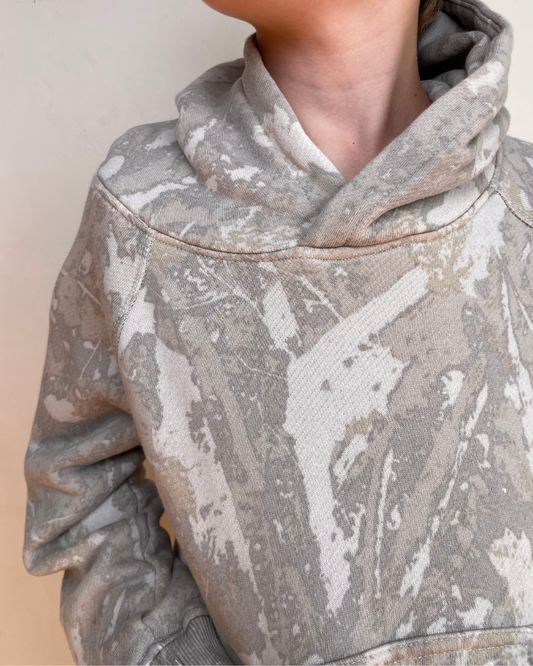 Burlebo | YOUTH | Vintage Washed Fleece Hoodie | Drifter Camo