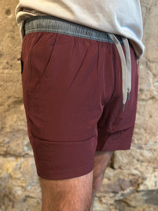 Burlebo | Athletic Short | Maroon White Camo Liner 7" The Original