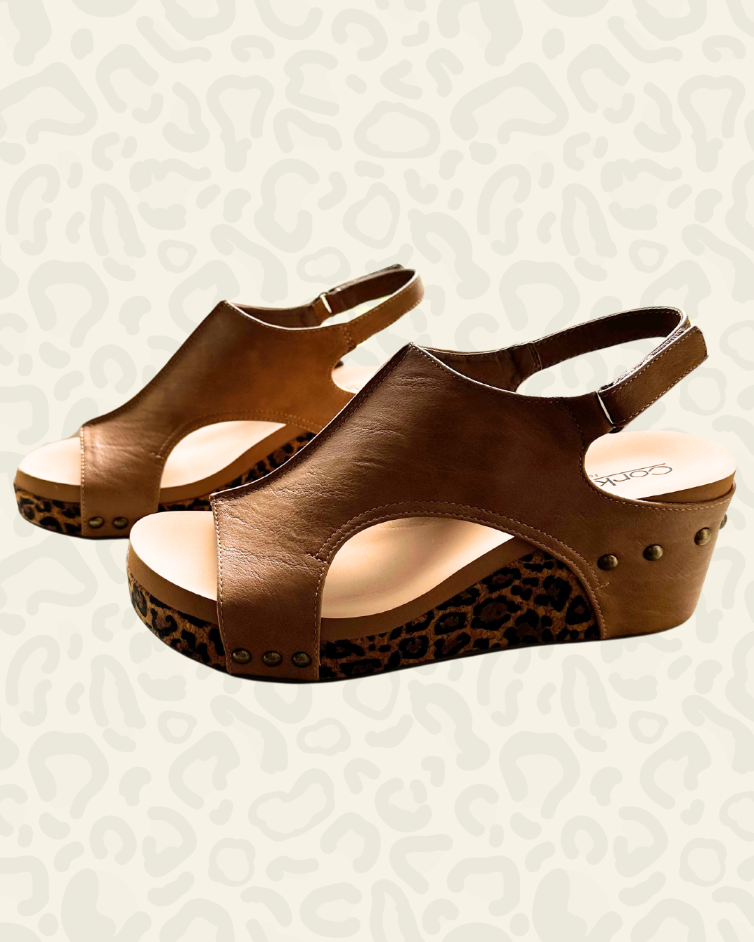 CORKYS | Carley | Taupe Smooth Leopard