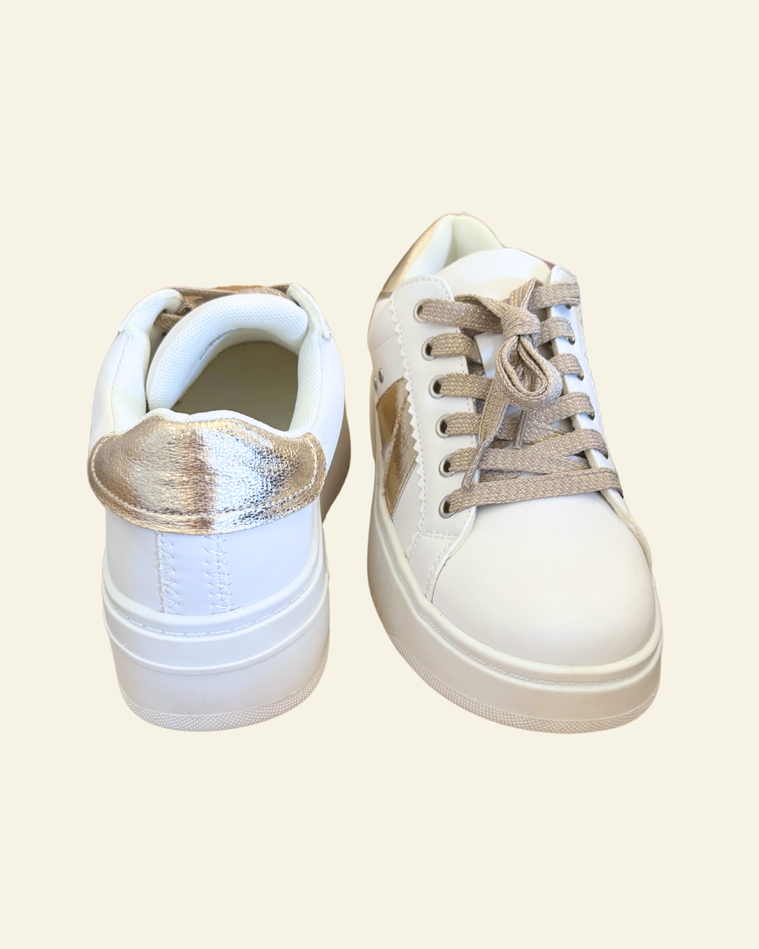 CORKYS | Tailgate Fashion Sneaker | Gold Crinkle Metallic