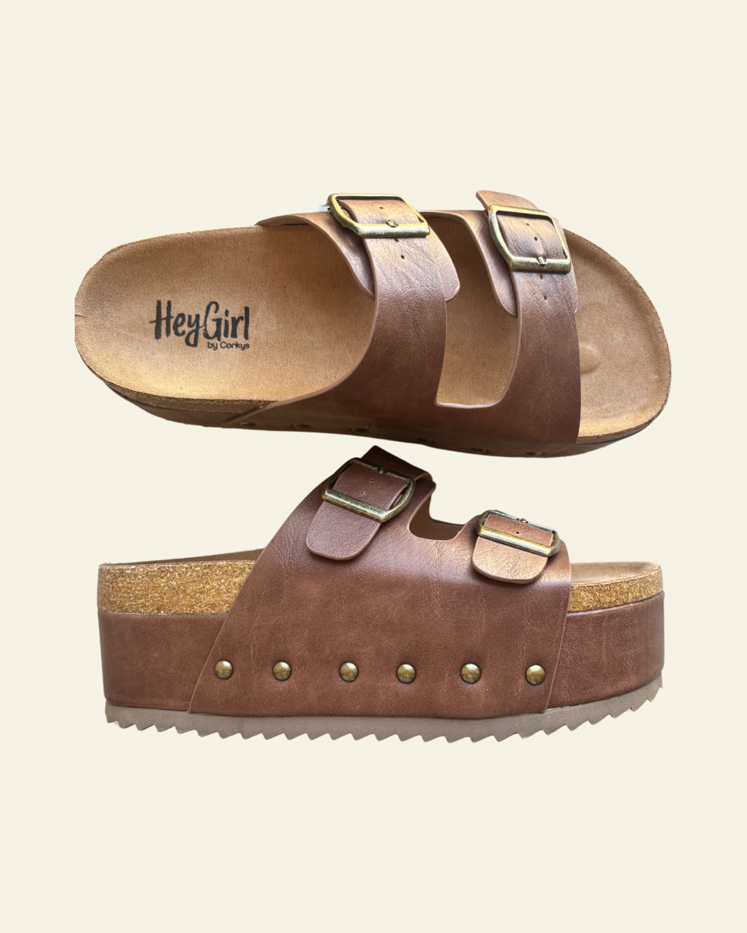 CORKYS | Wannabe Platform Sandal | Tobacco