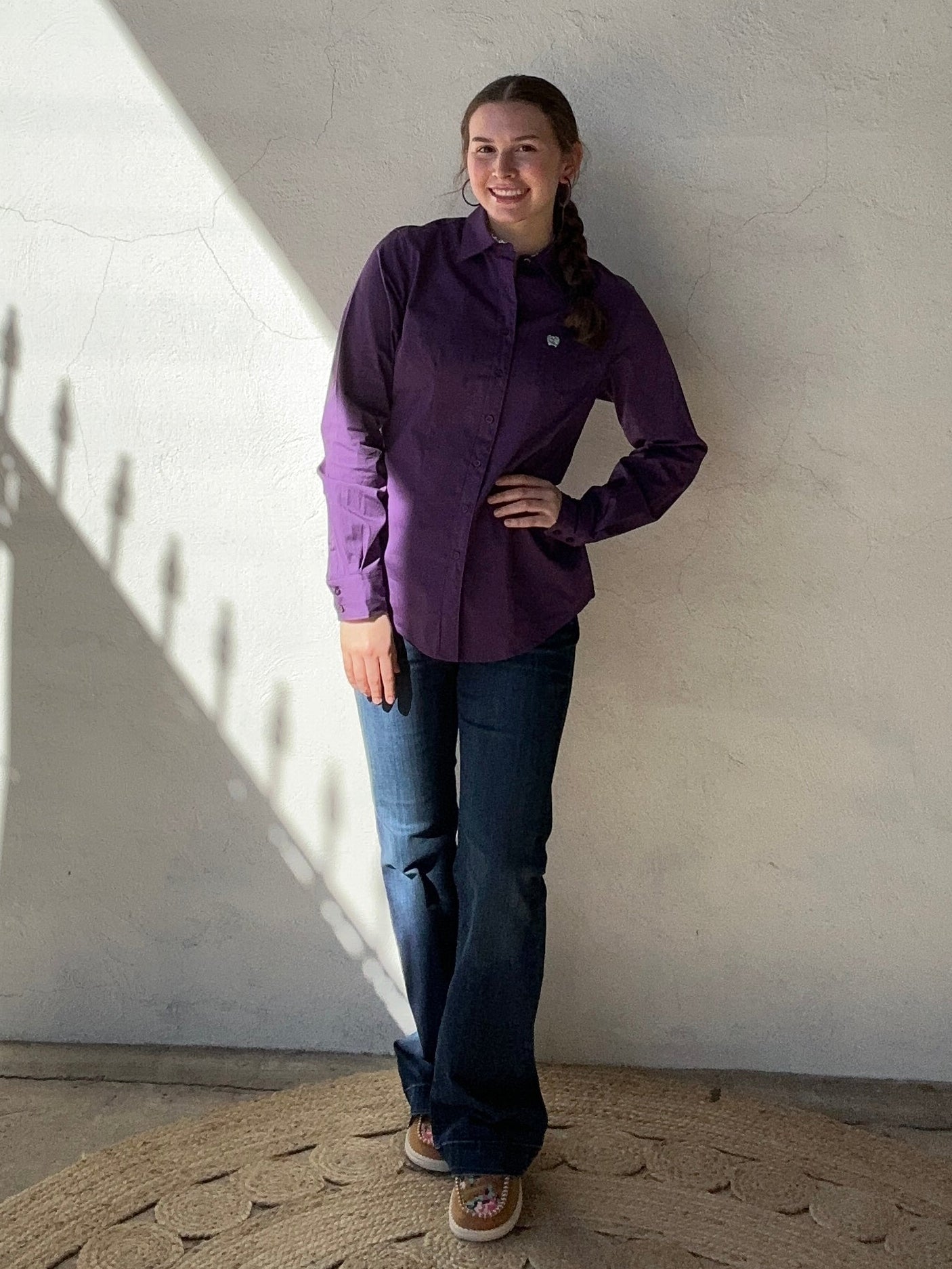 Women's Long Sleeve | Purple Stripe