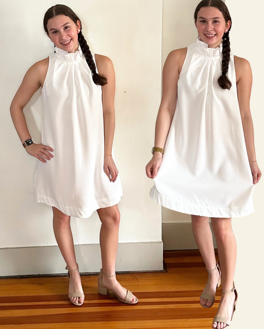 Back Bow Mini Dress | Off-White