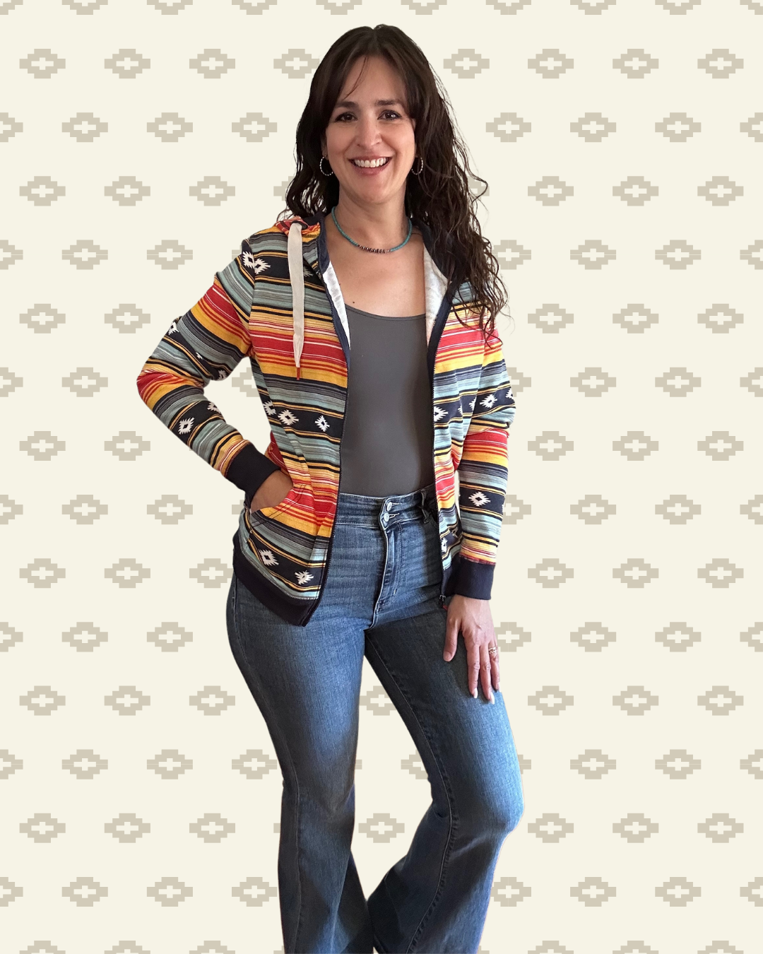 Cruel Denim | Womens Hoodie | Orange + Multi