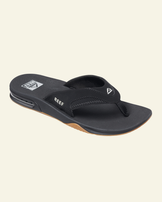 Reef | Fanning Sandal | Black + Silver