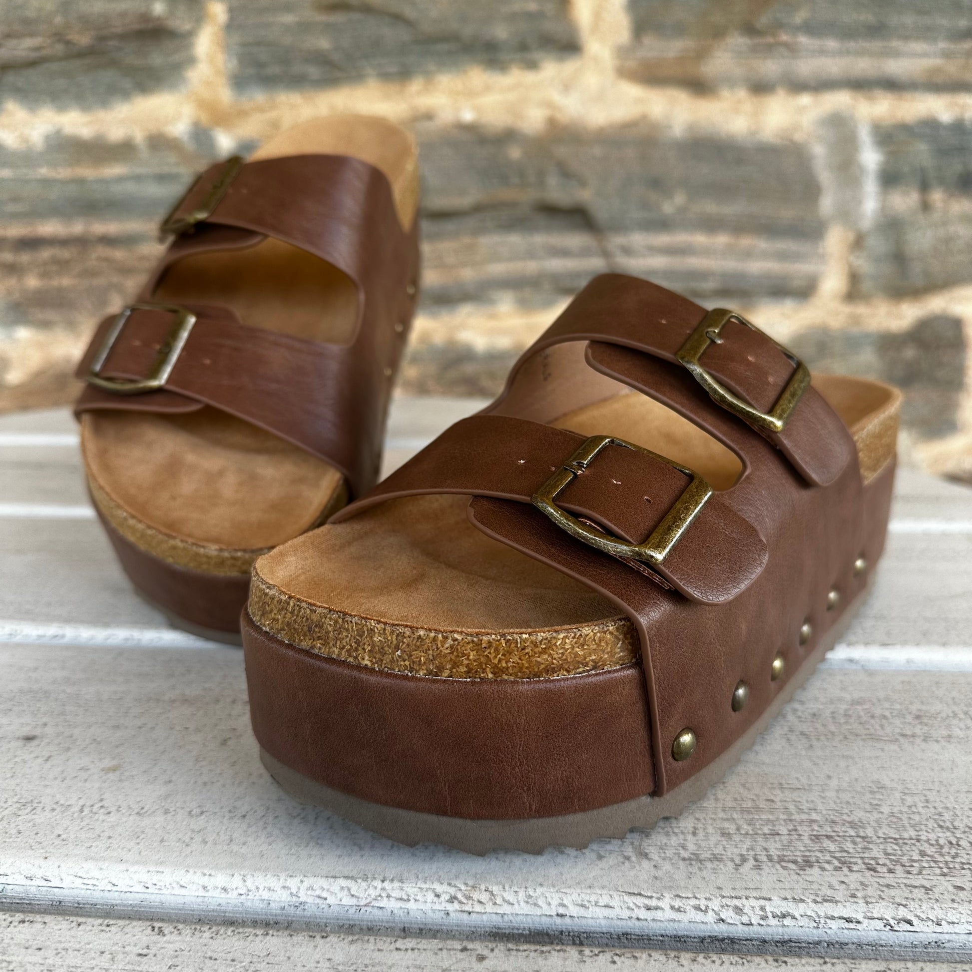 CORKYS | Wannabe Platform Sandal | Tobacco