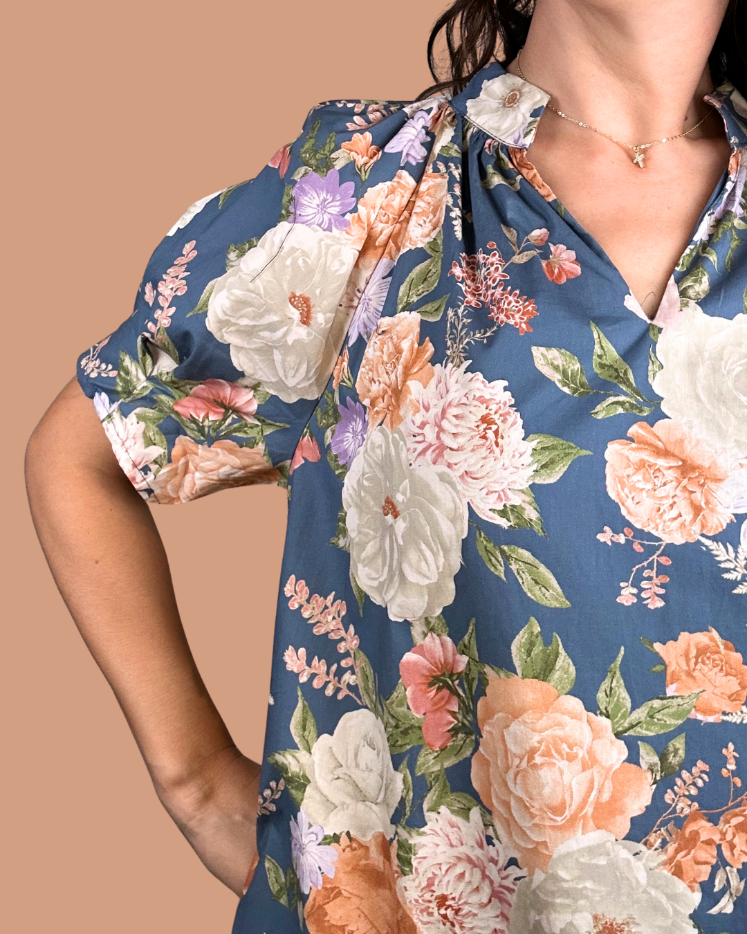 Rose Garden Mini Dress | Slate