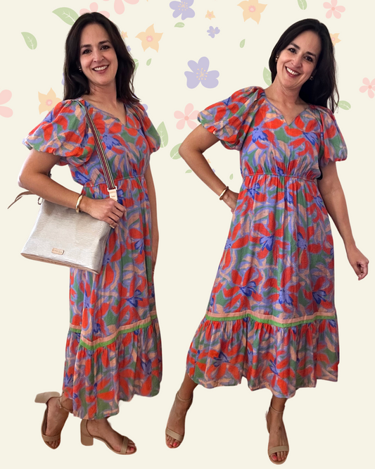 Jungle Midi Tee Dress | Floral