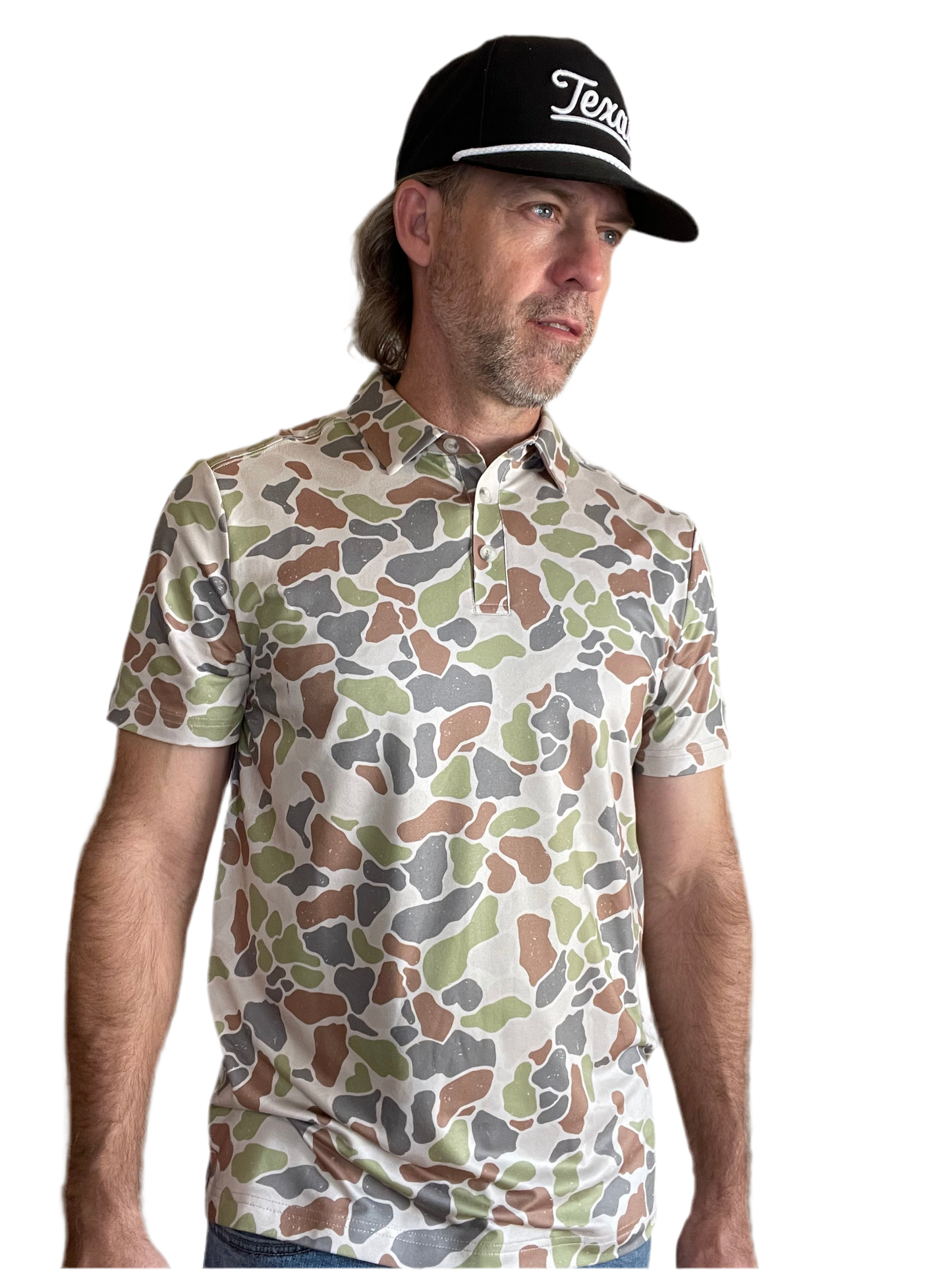 Burlebo | Performance Polo | Driftwood Camo