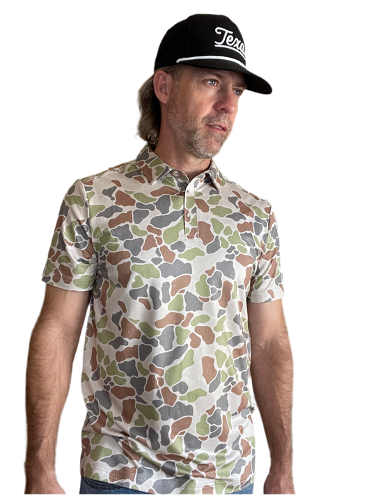 Burlebo | Performance Polo | Driftwood Camo
