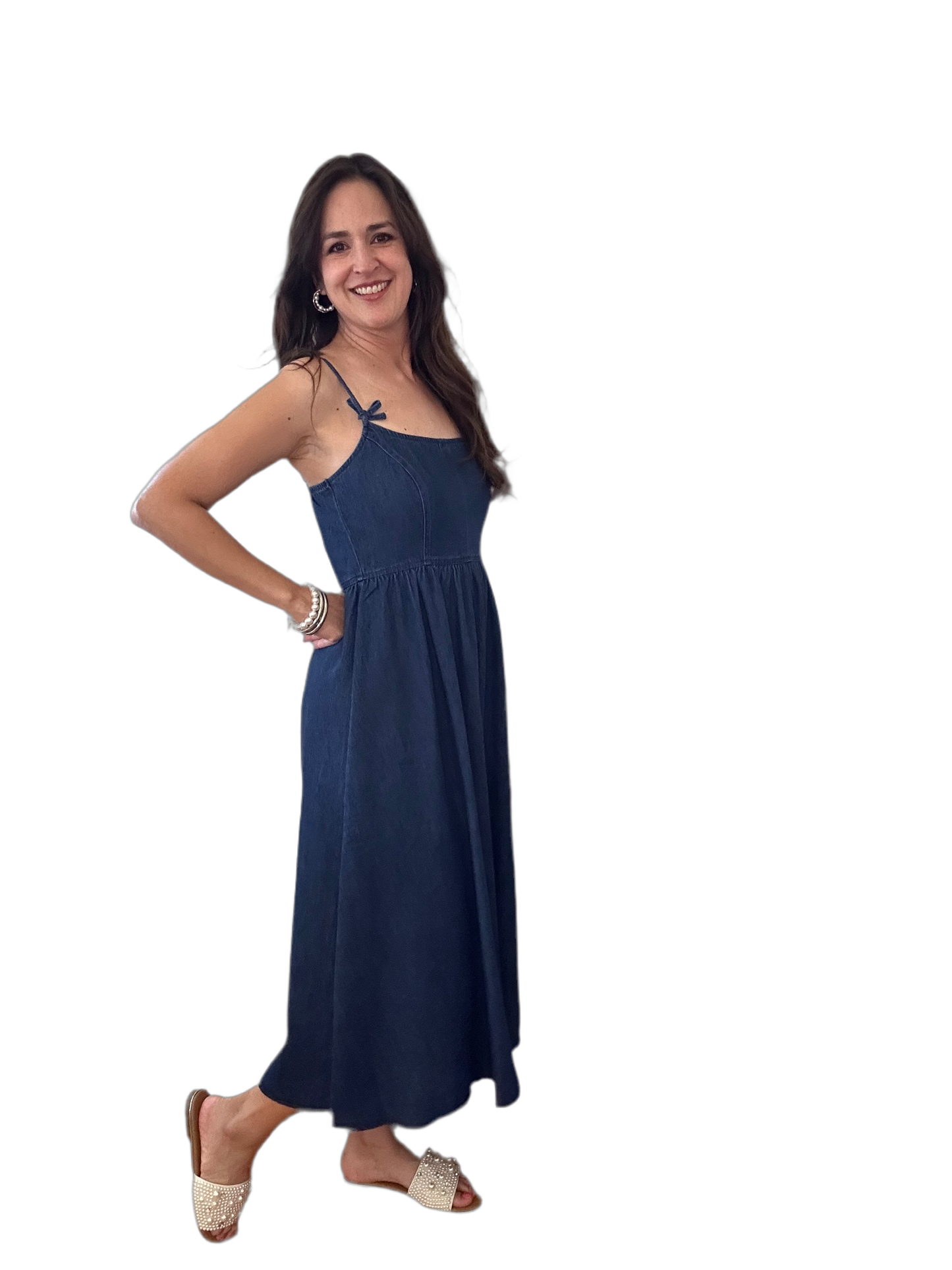Colette Midi Dress | Dark Denim