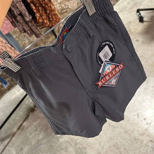 Burlebo | YOUTH Everyday Short | River Rock Grey - Deer Camo Pocket