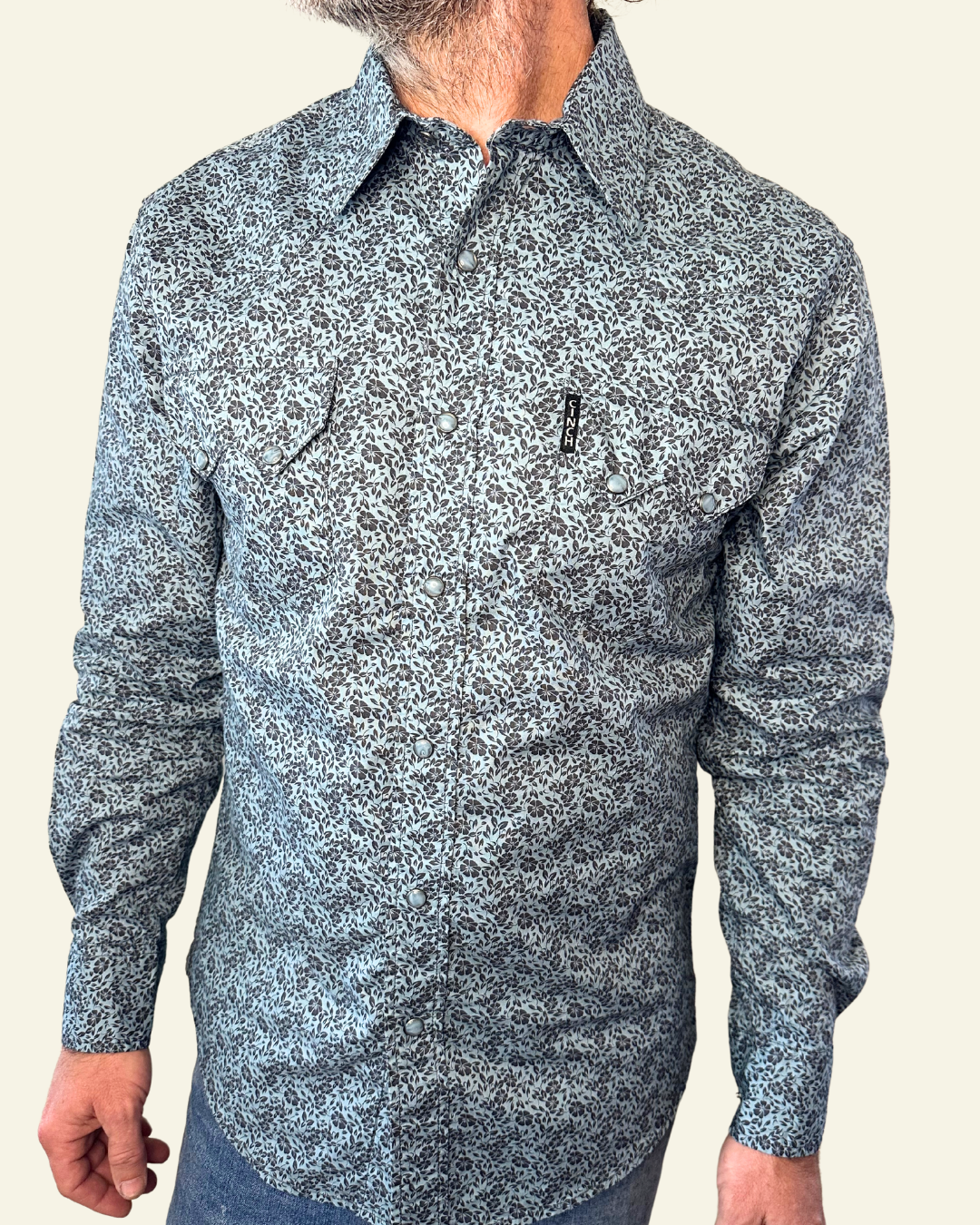 Cinch Mens Print Long Sleeve Print | Modern | Blue