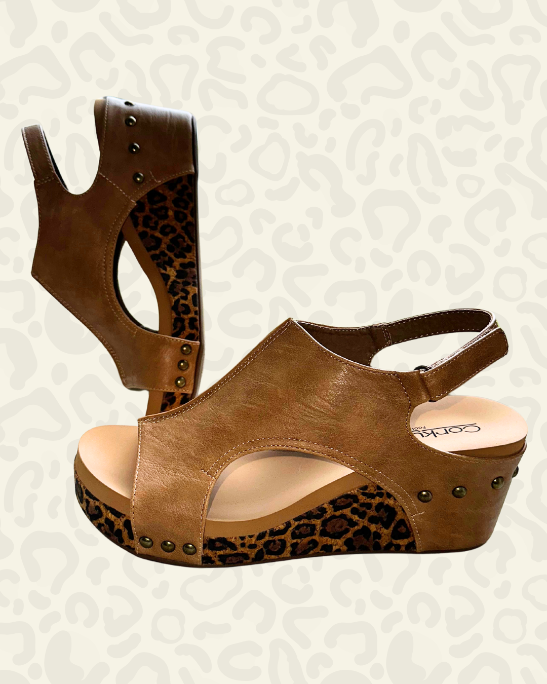 CORKYS | Carley | Taupe Smooth Leopard