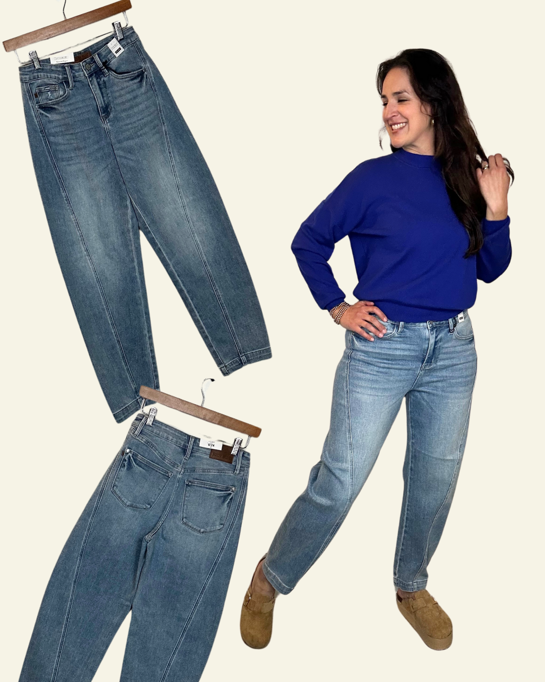 High Waist Barrel Jean | Light Denim