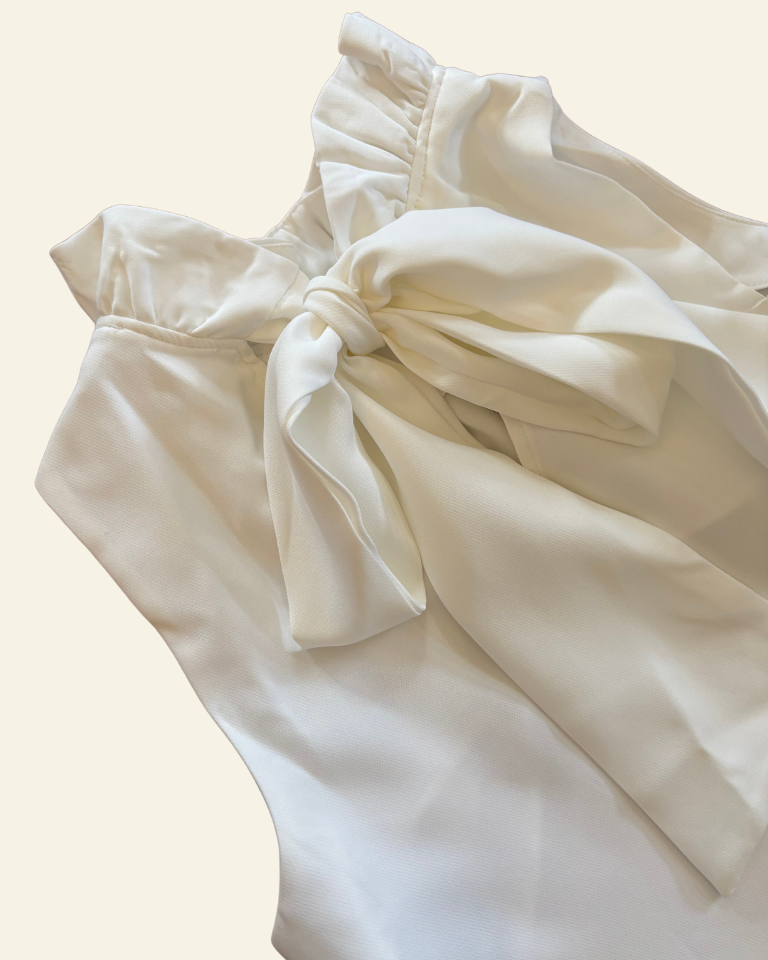 Back Bow Mini Dress | Off-White