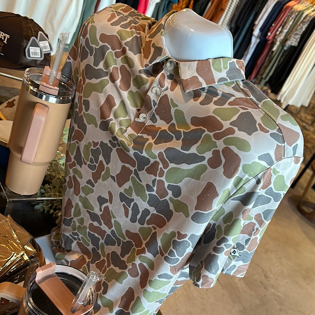 Burlebo | Performance Polo | Driftwood Camo