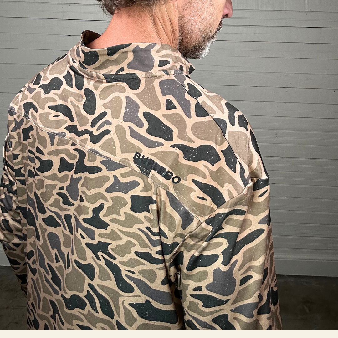 Burlebo | Performance Quarter Zip | Gauge Camo
