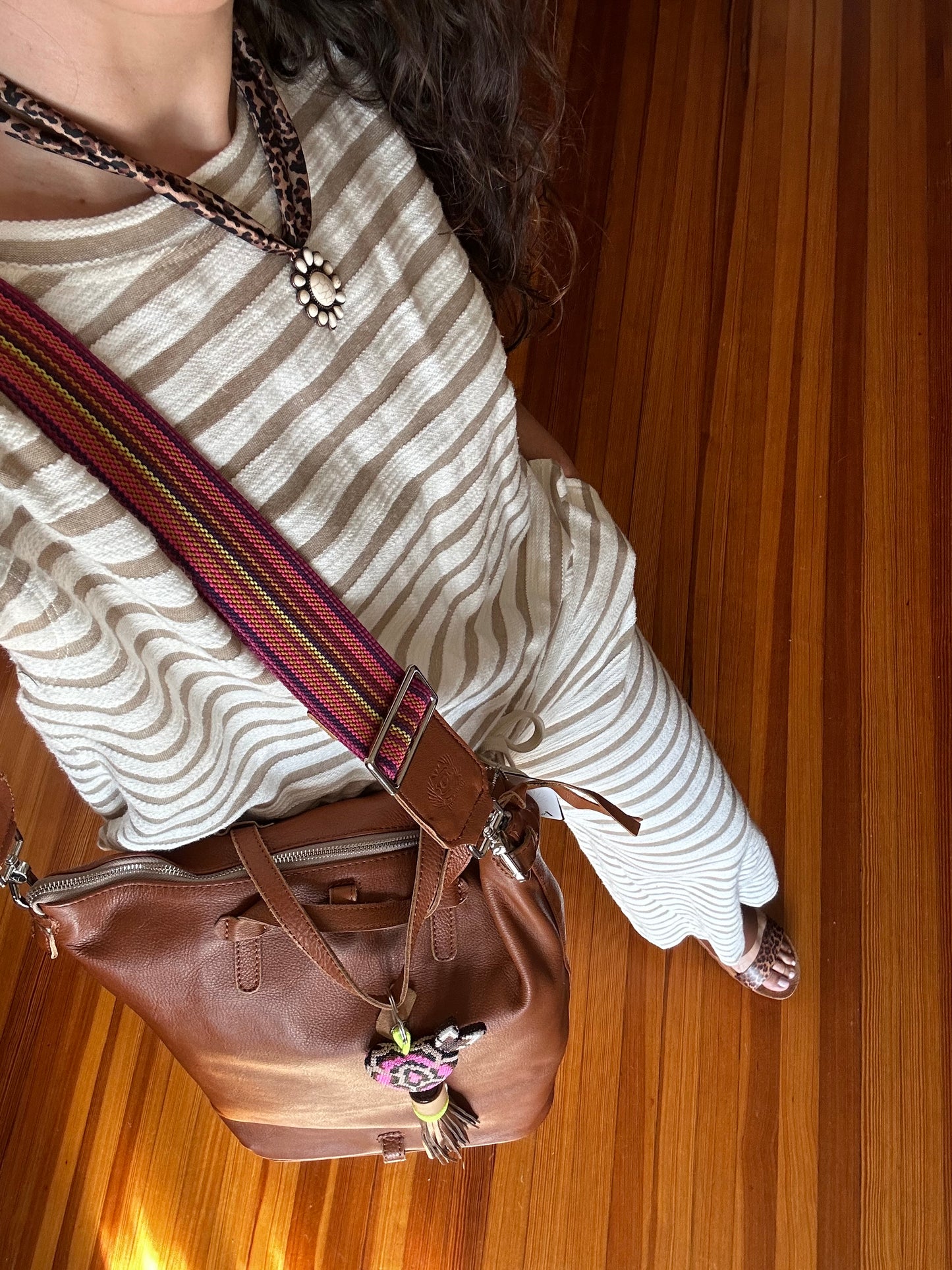 Stripe Set | Short Sleeve Top + Pants | Khaki
