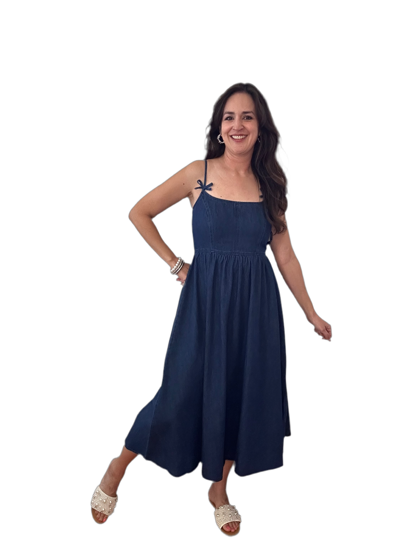 Colette Midi Dress | Dark Denim