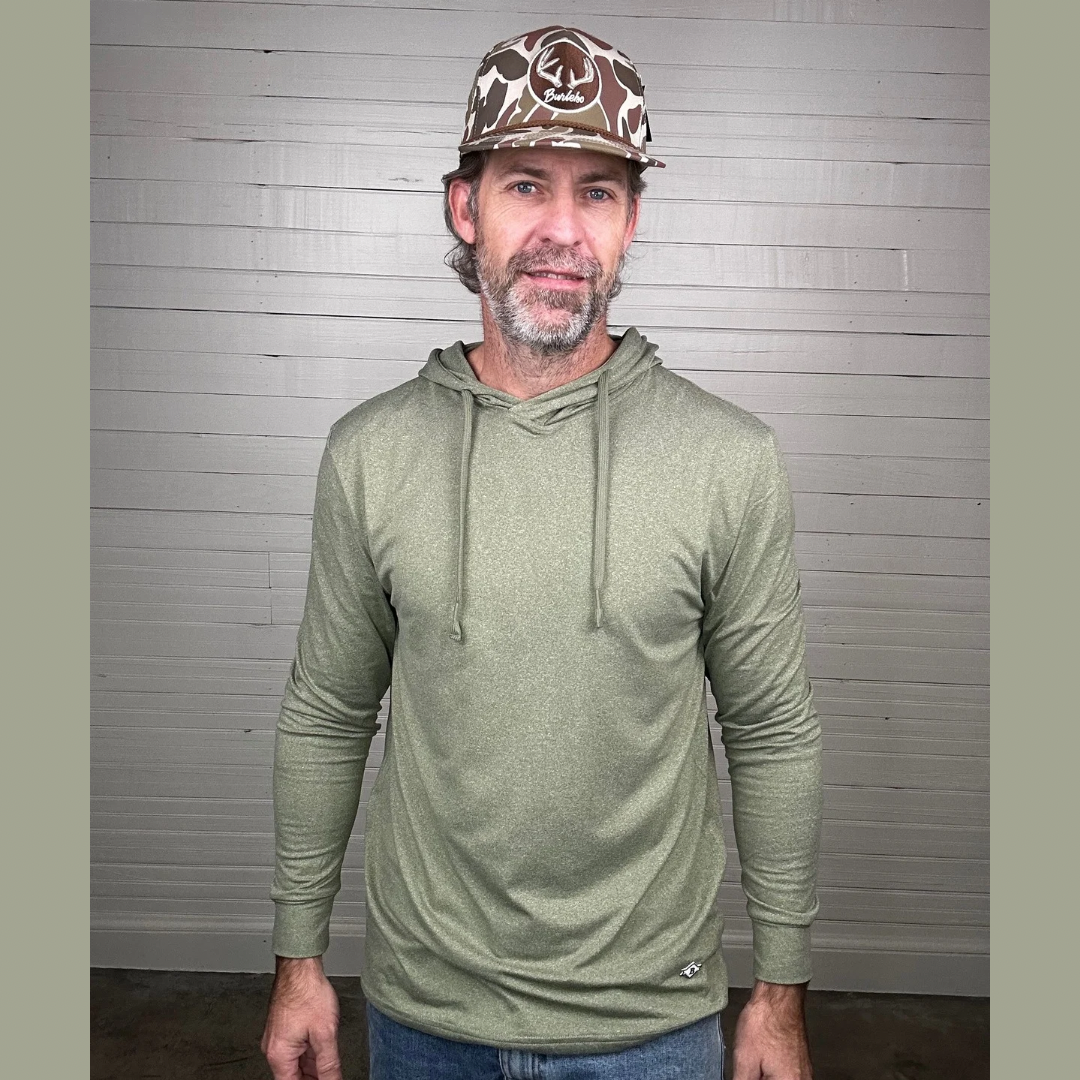 Burlebo | Performance Hoodie | Heather Sage