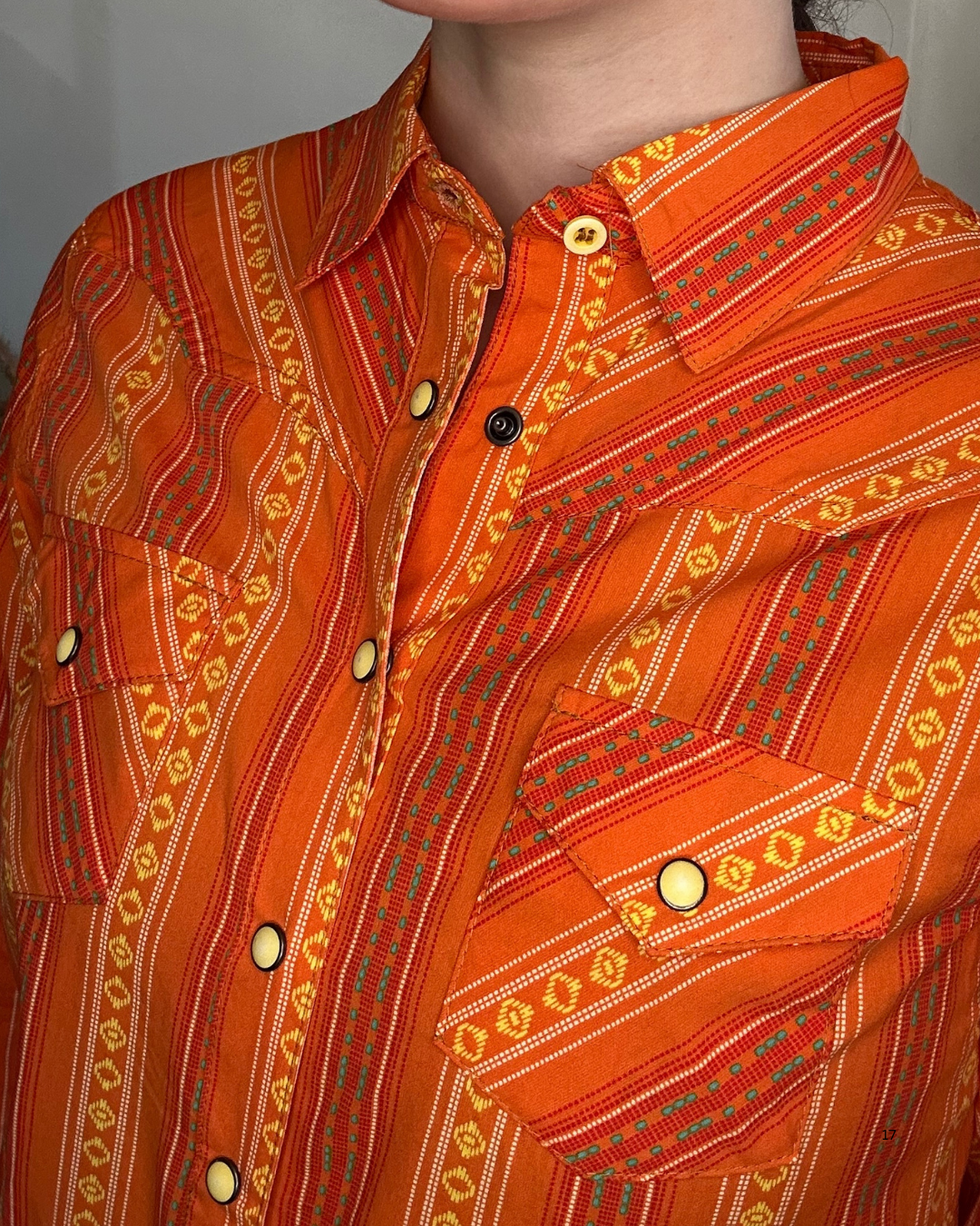 Women's Cruel Denim Long Sleeve| Orange Print