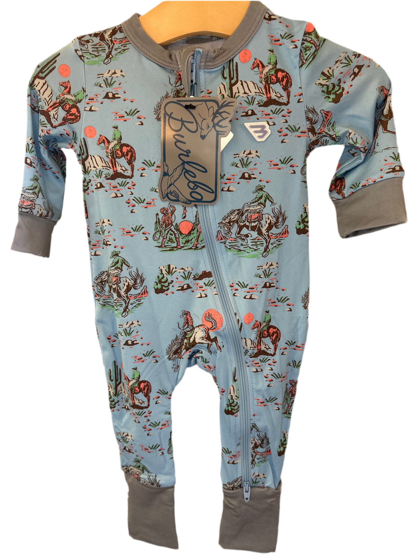 Burlebo | Baby Zip Up | Cowboy Up Blue
