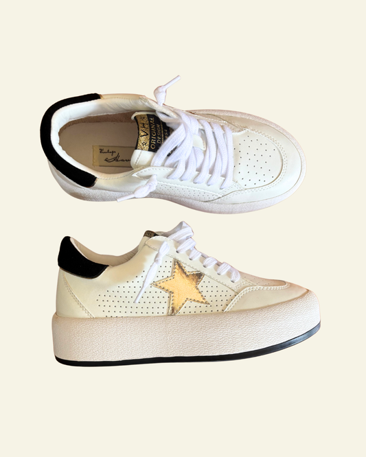 Ream 5 VH Sneaker | White Laced Chrome Gold Star