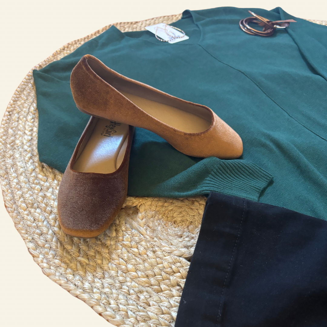CORKYS | Over It Flat Shoe | Cinnamon Velvet