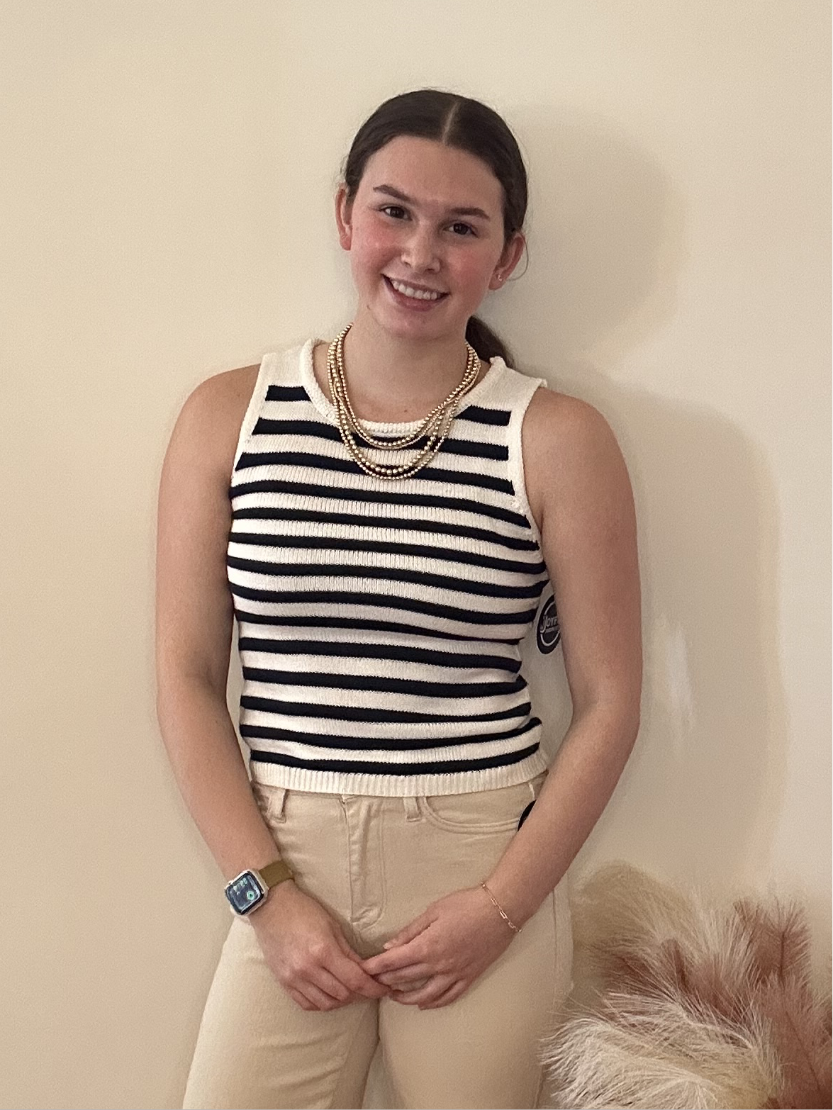 All Aboard Knit Crop Top | Navy + Cream