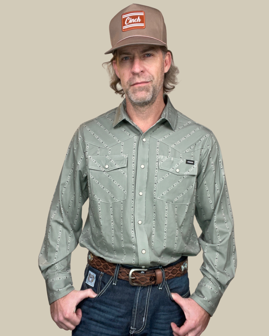 Cinch Mens Trucker Cap | Flexfit | Brown