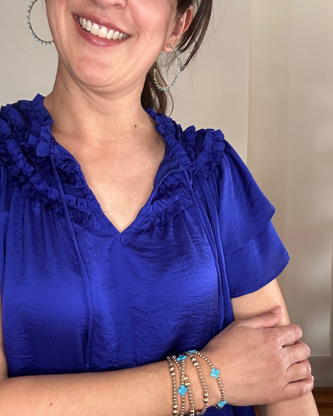 Harmoni Short Sleeve Top | Dark Blue