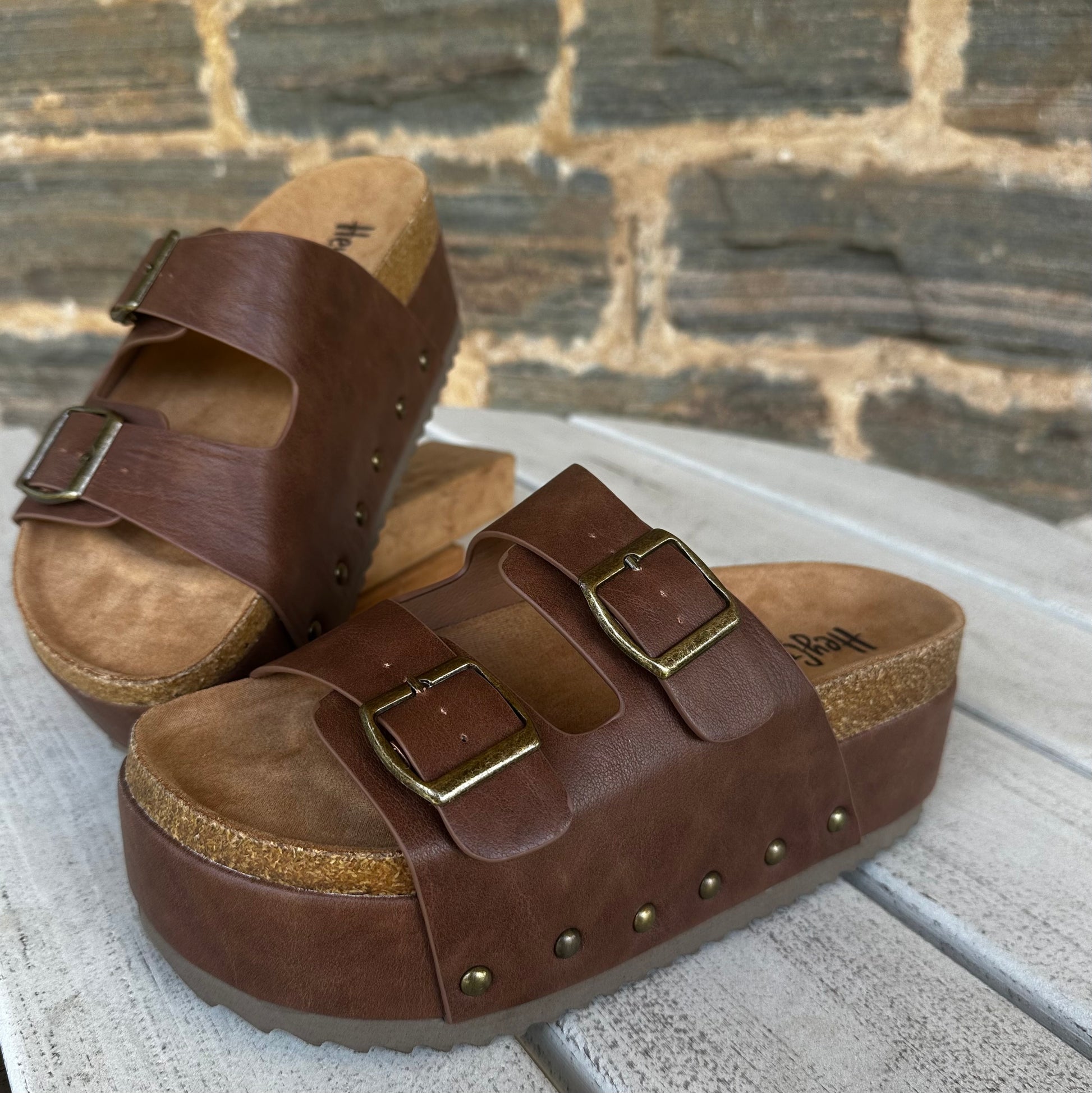 CORKYS | Wannabe Platform Sandal | Tobacco
