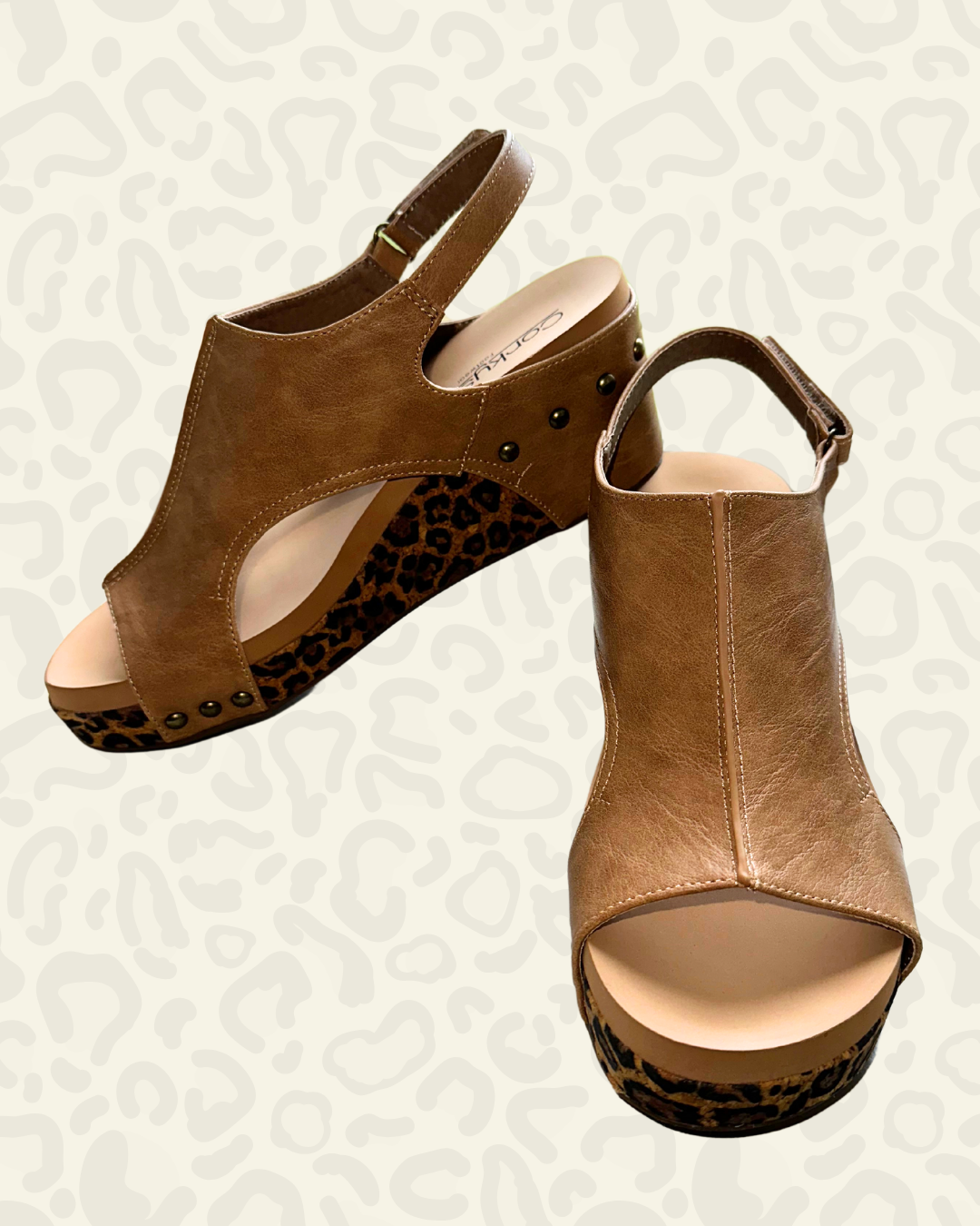 CORKYS | Carley | Taupe Smooth Leopard