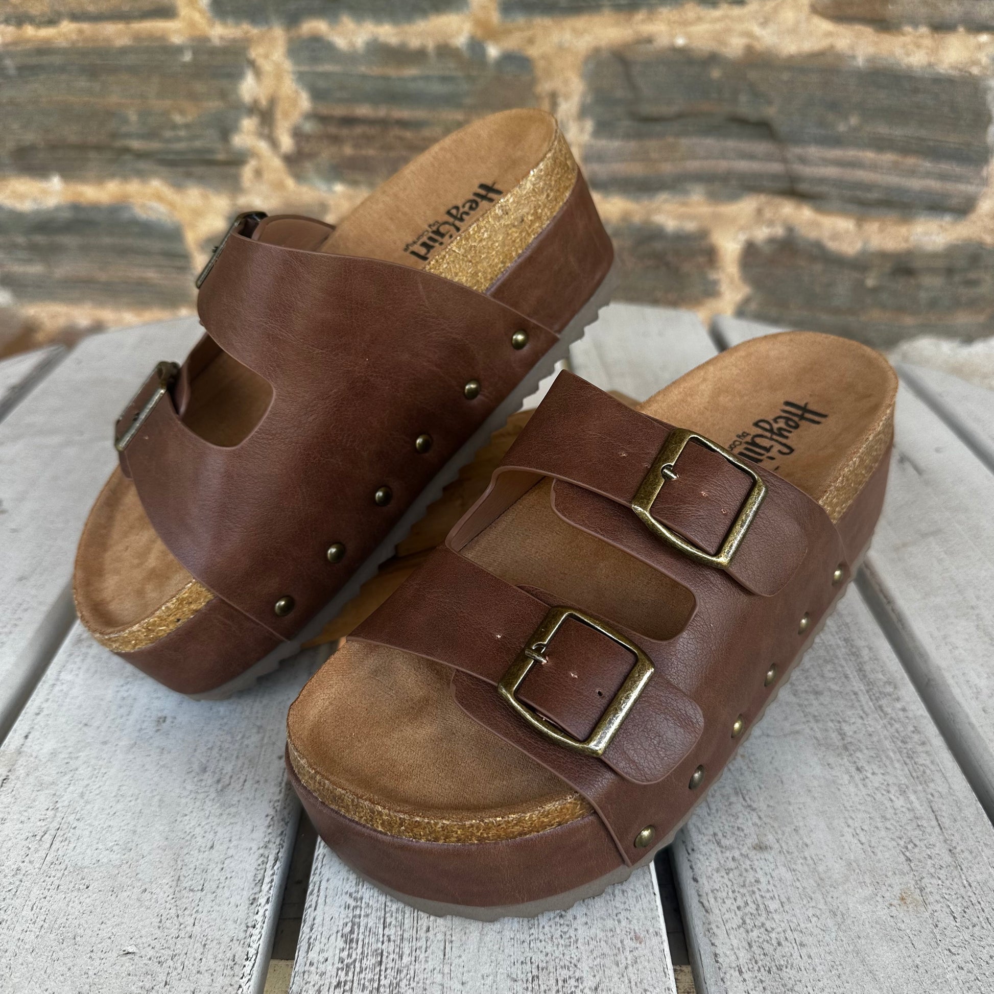 CORKYS | Wannabe Platform Sandal | Tobacco
