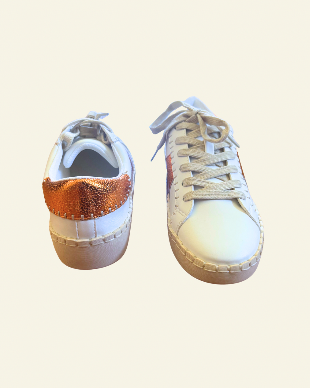 CORKYS | Friend Zone Fashion Sneaker | White + Orange