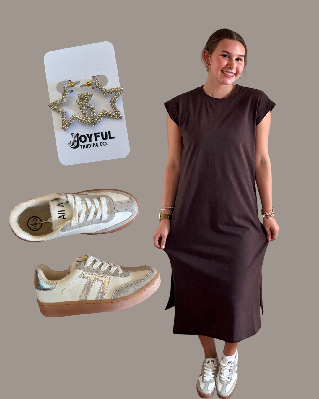 Everyday Midi Tee Dress | Mahogany
