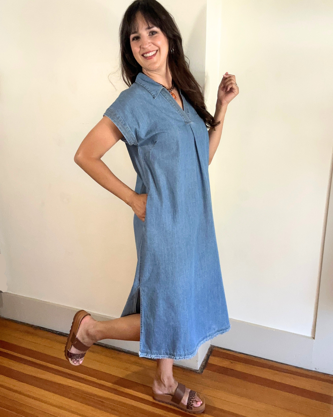 Collared Midi Dress