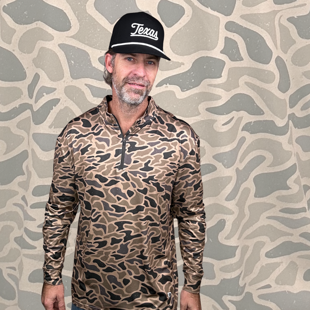 Burlebo | Performance Quarter Zip | Gauge Camo