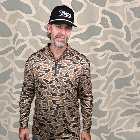 Burlebo | Performance Quarter Zip | Gauge Camo