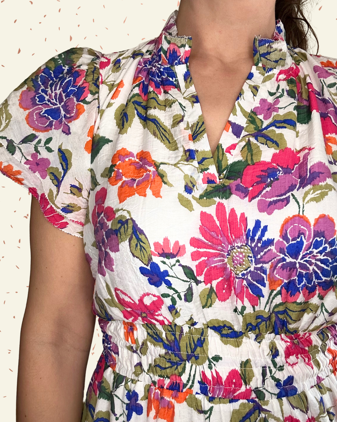 Viviana Midi Tee Dress | Navy + Pink