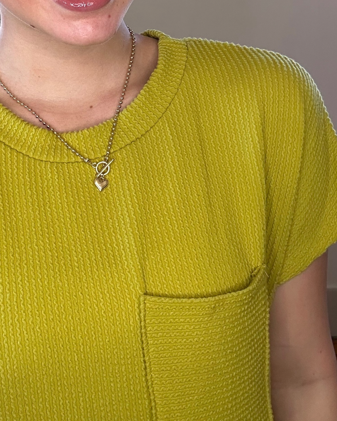 Everyday Short Tee Dress | Chartreuse